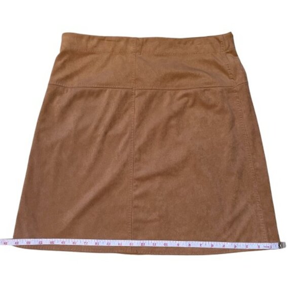 Max Studio faux suede elasticized waist mini skirt size L - Picture 4 of 6